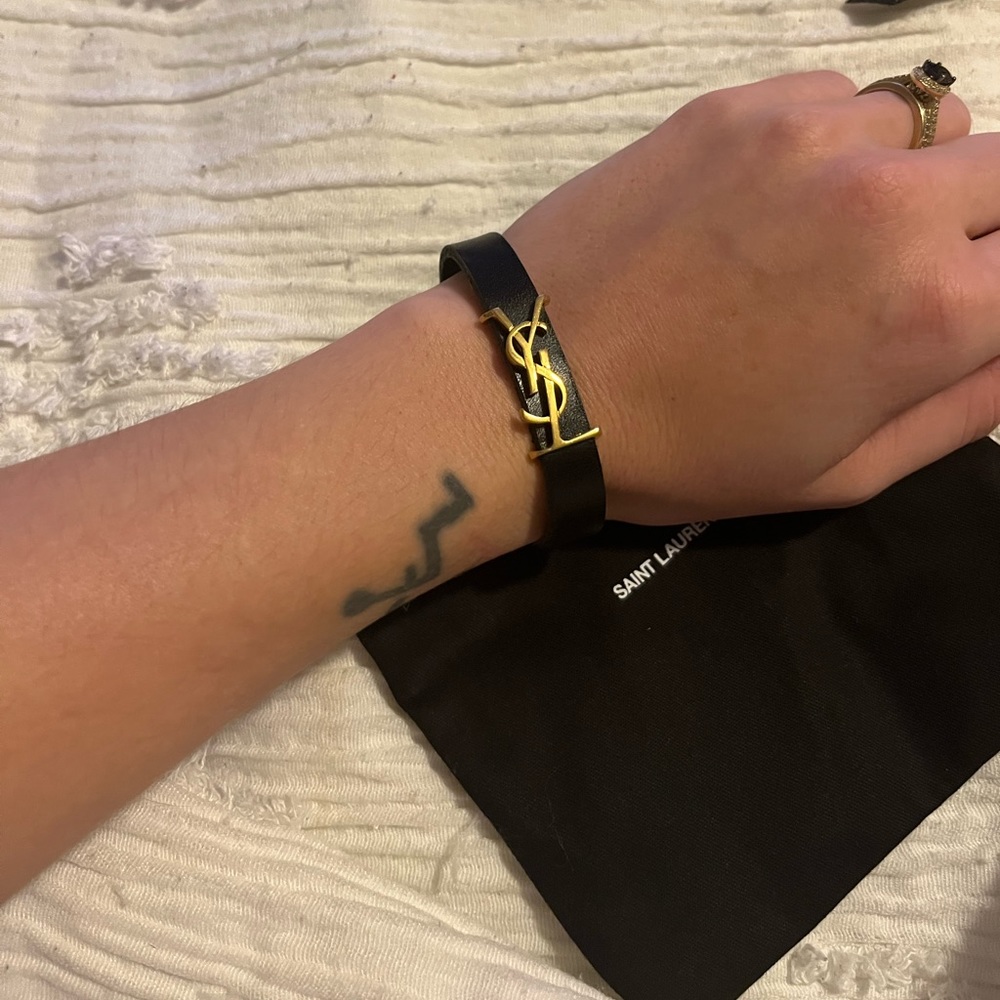 YSL leather bracelet size small